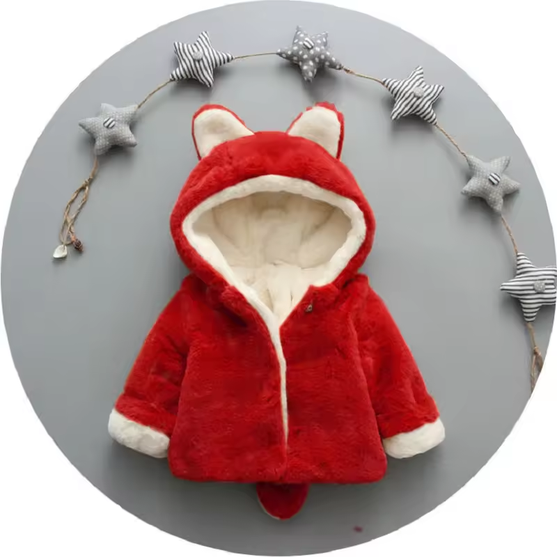 winter children jacket outerwear thick fur coat for - Image 5