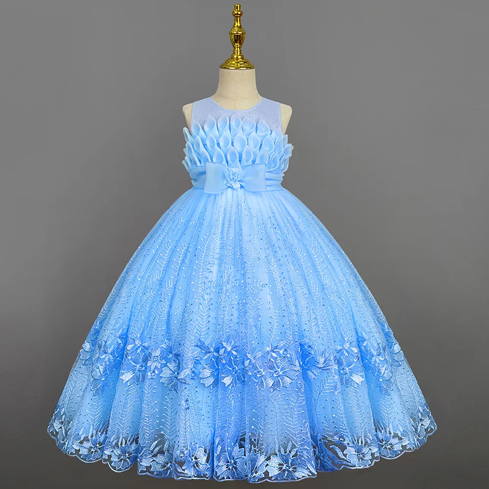 Girl Dresses for Party Children Summer Sleeveless Bow