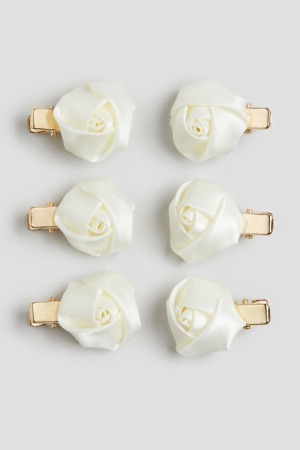 6-pack hair White clips
