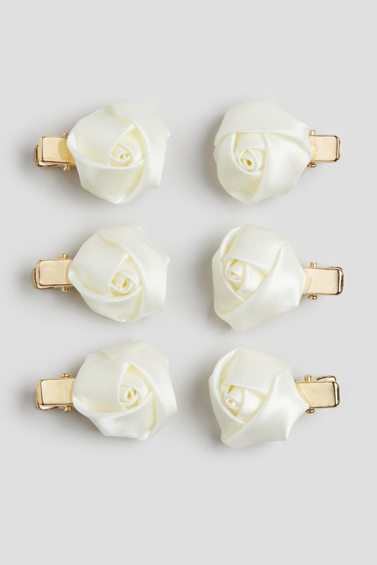 6-pack hair White clips