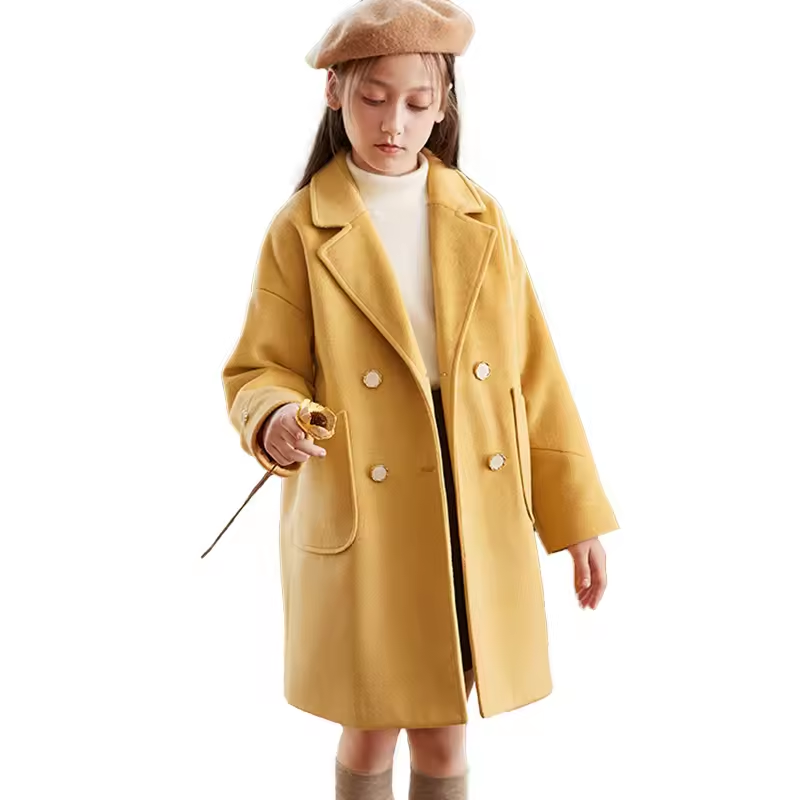Fashion Kids Trench Coat Windproof Kids Wool Coats