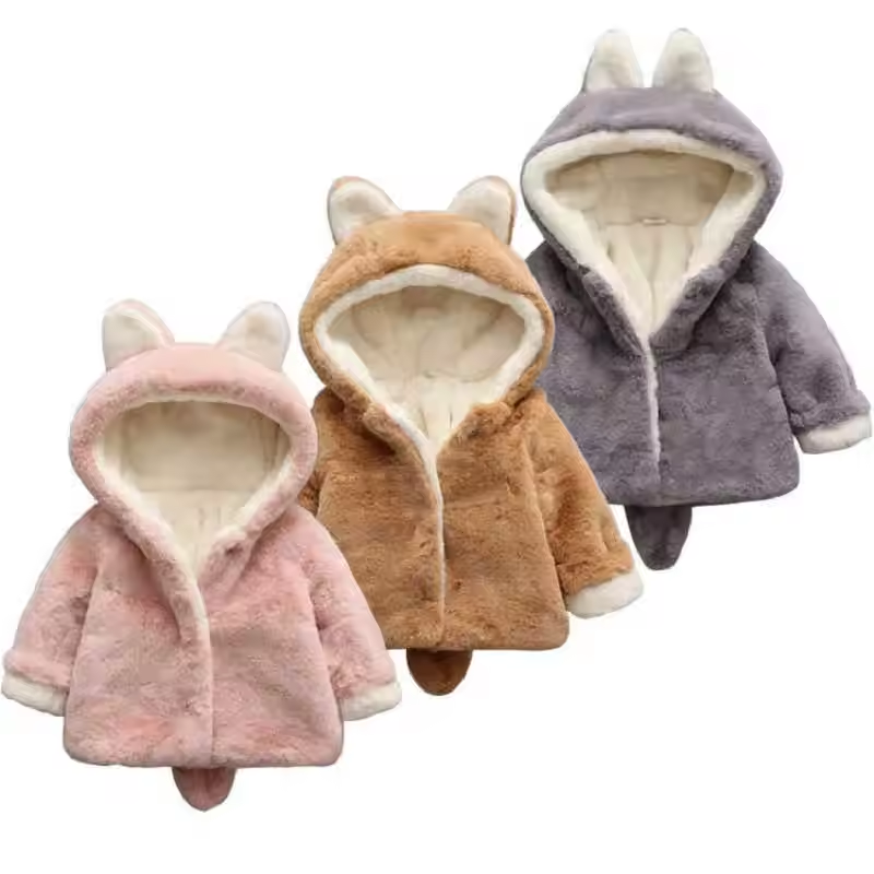 winter children jacket outerwear thick fur coat for
