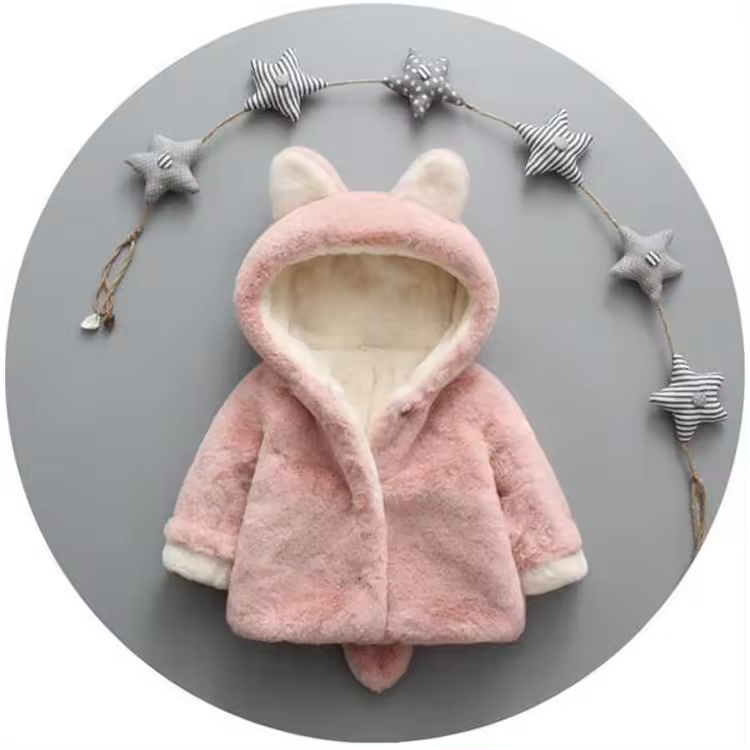 winter children jacket outerwear thick fur coat for - Image 2