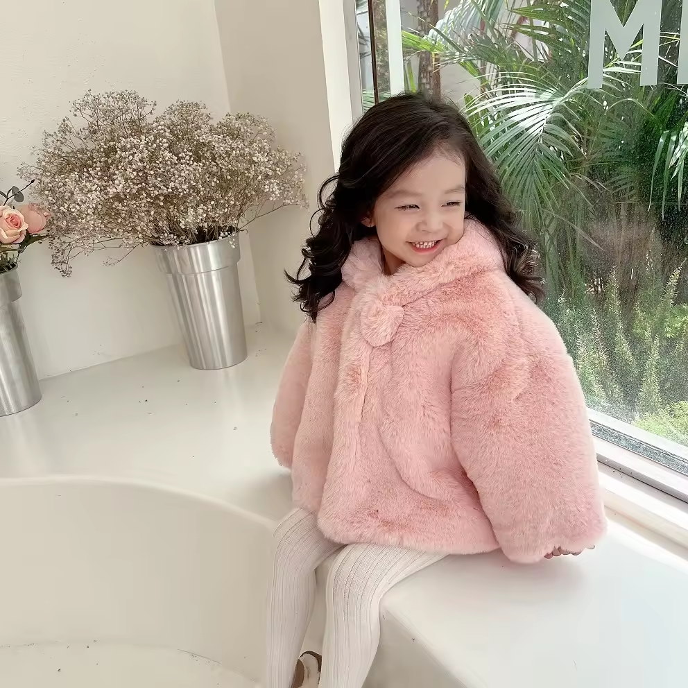 Winter childrens plush outerwear