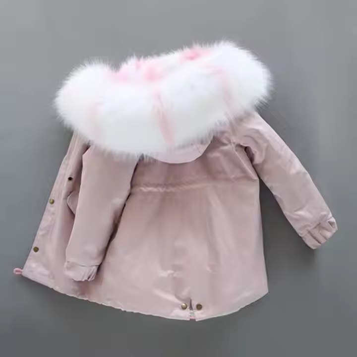 Thick Warm Girl Coats Faux Fur Hoodie Windproof Jacket - Image 3