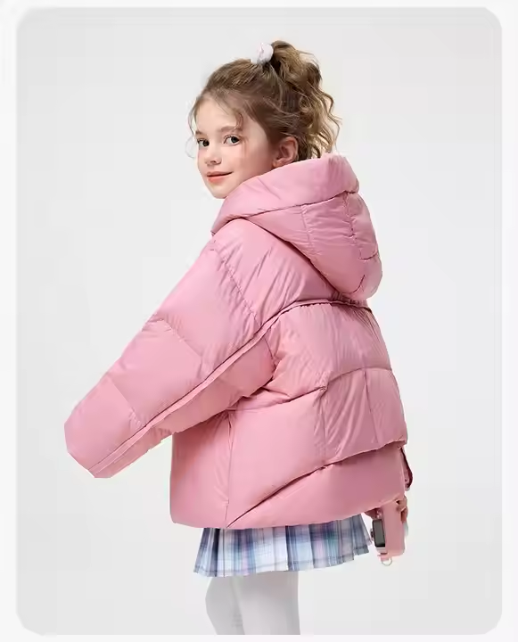 Winter Thicken Warm Hooded Puffer Down Jackets With Bag - Image 5