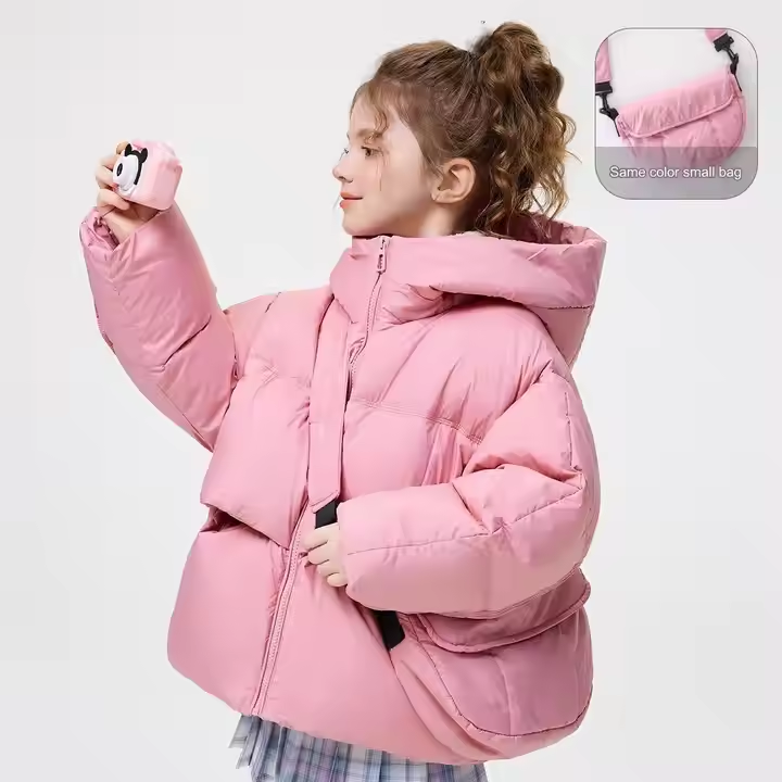 Winter Thicken Warm Hooded Puffer Down Jackets With Bag - Image 6