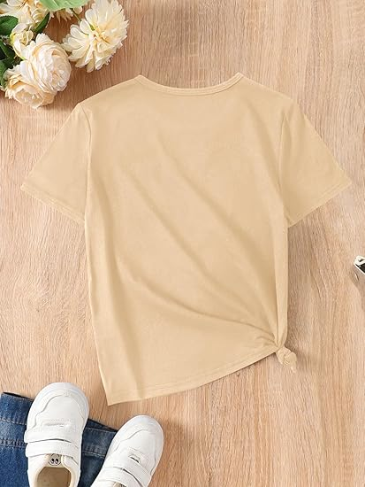 Graphic Tees Floral Print Short Sleeve Round Neck T Shirts - Image 2